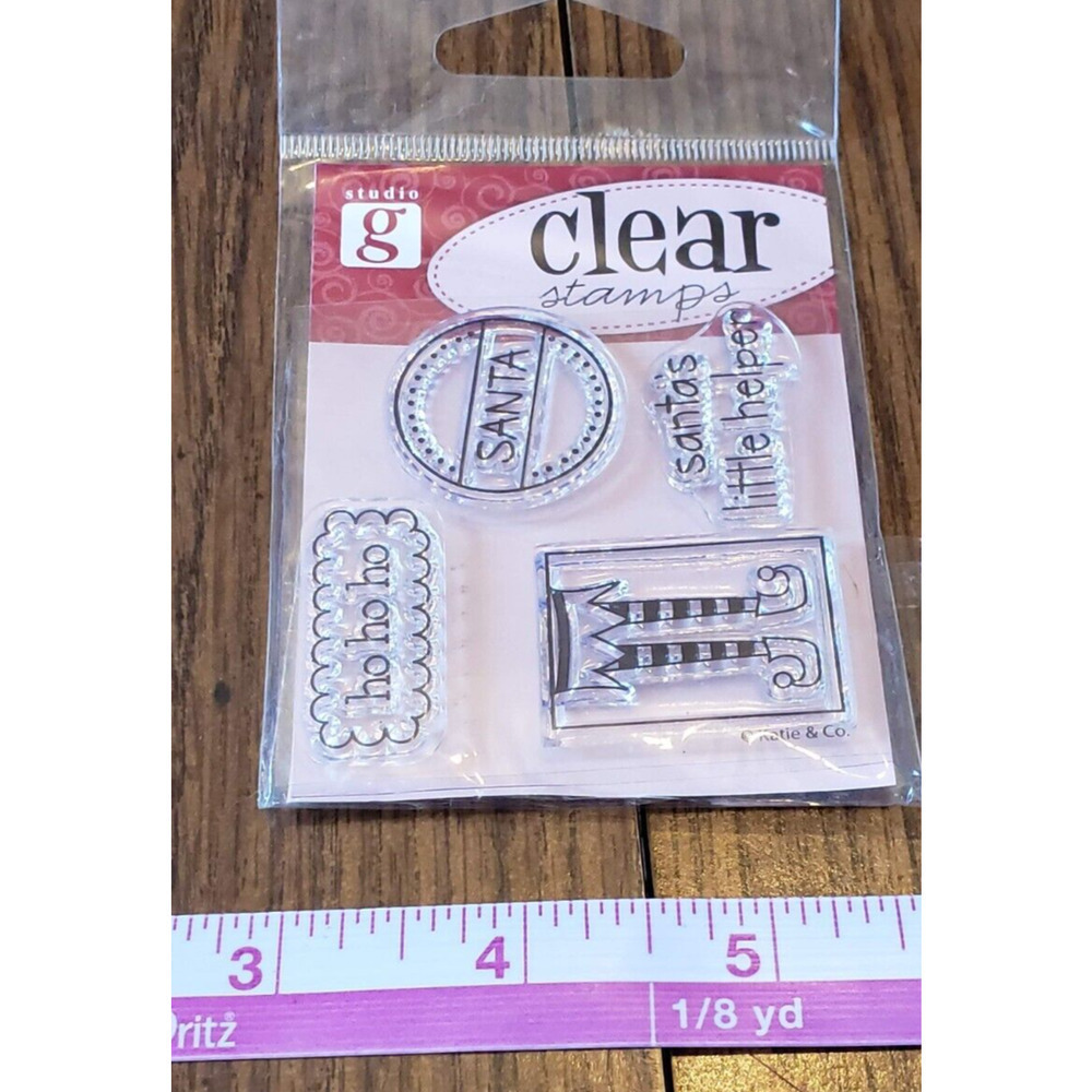 Studio G Holiday Christmas Theme 4 Pack Cling Mounted Rubber Stamps